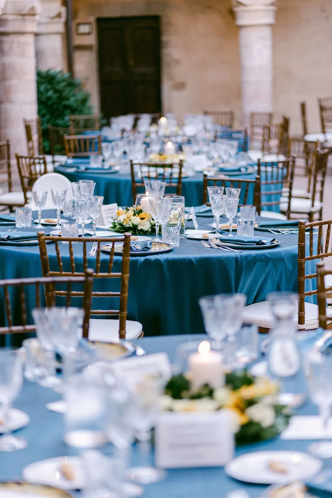 Wedding reception details san pietro valle abbey