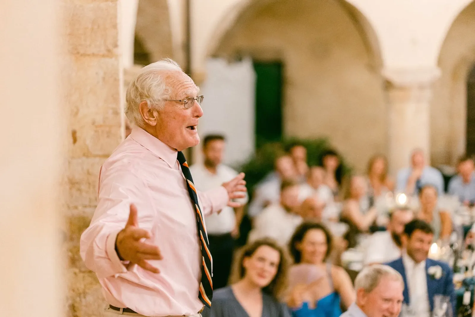 Reception speeches dining san pietro valle abbey