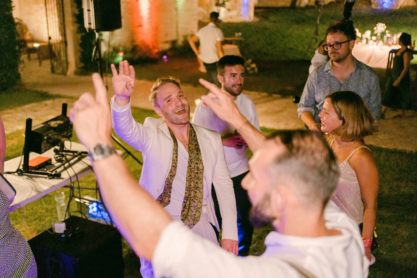 Reception party guests san pietro valle abbey